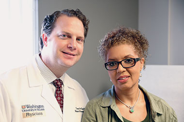 dr. dan buck with tina mueller at christian hospital dr. dan buck with tina mueller at christian hospital