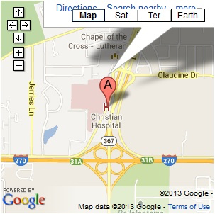 Google Map of Christian Hospital St. Louis Google Map of Christian Hospital St. Louis