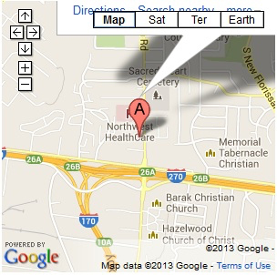 Google Map of Northwest HealthCare St. Louis Google Map of Northwest HealthCare St. Louis